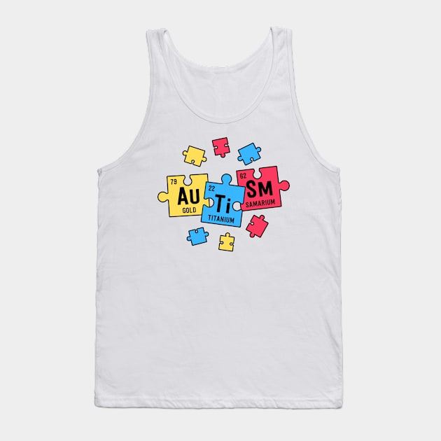 Autism Shirts For Teachers SPED Periodic Table Elements Tank Top by 14thFloorApparel